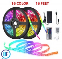 16 Colors 16 Feet RGB LED Strip Light Colour Changing Mood Lighting