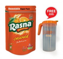 Rasna Fruit Plus Refill (Orange) 400gm with Free Jug