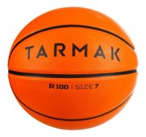 BASKETBALL ADULT R100 SIZE 7 RUBBER - ORANGE